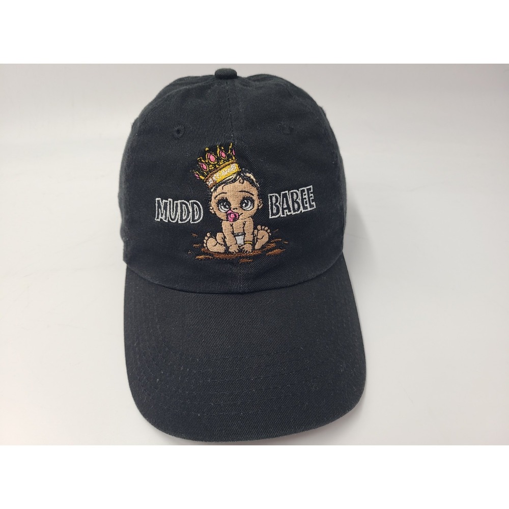 Mudd Babee Strapback Adjustable Hat Cap Cotton Casual Baseball Men Women Black
